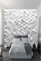 Papel de parede moderno personalizado com visão 3d, pentágono irregular, a nova figura geométrica abstrata, mural de parede para sala de estar 8893627