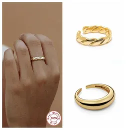 100 anelli aperti punk circolari della geometria europea di Hiphop dell'argento sterlina 925 per la donna Accessori del dito indice Anello Jewerly Gift7507985
