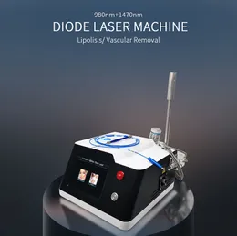 Endolaser Laser Lipolysis Fat Reuduction Vascular Removal 980nm 1470nm Diode Laser Machine with Cold Hammer