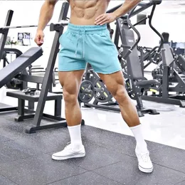 Erkekler Şort Spor Fitness İnce Fit Nefes Alabilir Pamuk Erkekler İlkbahar Yaz Günlük Düz Renk Çizme Dantel Up Kısa Pantolon