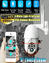 HD 1080p WiFi IP Kamera Kablosuz Açık CCTV PTZ Akıllı Ev Güvenlik IR Cam Otomatik İzleme Alarmı 10 LED Su Geçirmez Telefon Remo3765067