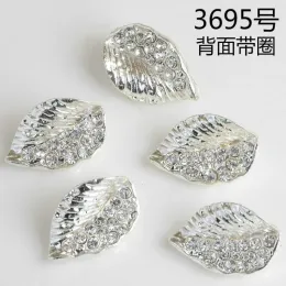 Jewelry 50pcs 12*18mm Gold Color Crystal Leaf Charms Wholesale Zinc Material Diy Jewelry Small Leaf Pendant Charms