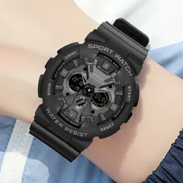 Watches Sanda Outdoor Men Sport Watch Solar Silicone Strap Wristwatch Mens Chronograph Alarm 5Bar Waterproof Digital Watch Reloj Hombre