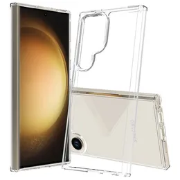 Samsung S24 Ultra Galaxy S23 Fe 22 플러스 핸드폰 커버 소프트 TPU 프레임 아크릴 보호 쉘의 Crystal Clear Phone Case Case