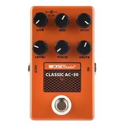 Högtalare Moskyaudio Classic AC30 Guitar Effect Pedal Högtalar Simuleringsnivå Drive Voice Effects for Electric Guitar Accessories