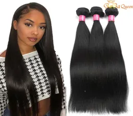 9A Brazilian Straight Hair Bundles 4Pcs Lot Virgin Unprocessed Brazilian Human Hair Extensions gagaqueen Brazilian Virgin Straight9619190