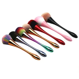 Makeup Brushes Foundation Makeup Brushes Water Dropsmall Waist Design Nail Cleaning Brush Acrylic Uv Gel Powder Removal Manicure Tools Dh4Eg