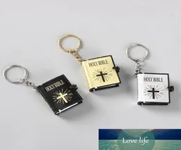 3pcsset Religious Christian Jesus Key Ring Mini Delicate Holy Bible Book Keychain Decoration Key Chain for Men Women Keys Holder3984268