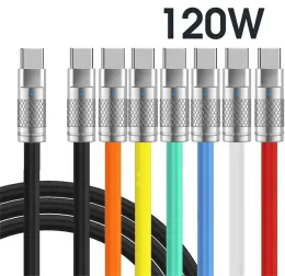 6A 120W Schnellladekabel C auf C TPE-Zinklegierung Superschnelles Typ-C-USB-C-Kabel für Note 20 Samsung Galaxy S24 S23 S22 Utral Android Phone