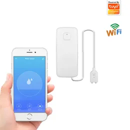 Detector EGFirtor Home Alarm Tuya WiFi Water Leakage Sensor Detector Wireless Smart Home Security App Control Compatible Alexa Google