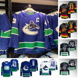 バンクーバーQuinn Hughes 2024 Canucks Jersey Anthony Beauvillier Elias Pettersson Brock Boeser J.T.ミラーエリアスリンドホルムコナーガーランドサッチャーデムコ