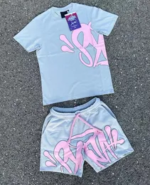 Großhandel Designer-Shorts-Trainingsanzug für Herren Y2K 2-teiliges Set Herren Streetwear Hip Hop Buchstaben-Grafikdruck Übergroße kurze Ärmel T-Shirt-Shorts