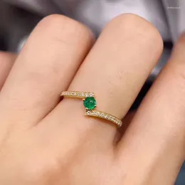 Cluster Rings Natural And Real Emerald Ring Gemstone Wedding Engagement For Women Fine Jewelry Gift Wholesale