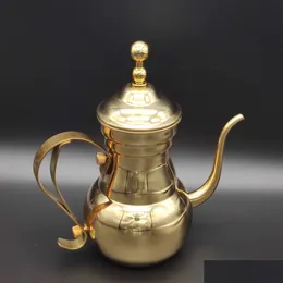 Coffee Pots Gold 700Ml Sus304 Stainless Steel Narrow Teapot Long-Mouthed Tea Kettle With Filter Mesh Drop Delivery Home Garden Kitch Dhutm