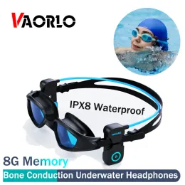 Players Bone Conduction Headphones Swimming Goggles Underwater Music MP3 Player With 8G Memory Headset IPX8 Waterproof for Xiaomi iPhone