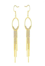 Dangle Earrings 2022 Tassel Chain Zircon Copper For Women Fashion Statement Jewelry Gifts Girlfriend1286260
