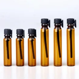 Bottle 1000pcs/lot 1ml 2ml 3ml Amber Glass Bottle Perfume Empty Bottles Sample Glass Vials Small Promotion Oil Bottle