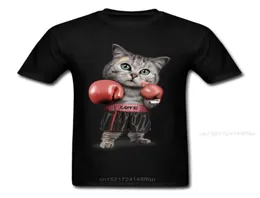 Men039s Tshirts Come Meow Men T Shirt 3D Boxer Cat Tshirt Piękne projektant ubrania