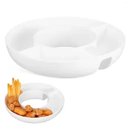 Dinnerware Sets Accesorios Para Camping Cup Snack Bowl Holder With Compartments Tray Picnic Accessories Container Plastic Platter Box