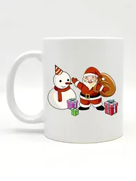 Teaware Sets 2024 Christmas Gift Kids Vacation Design Bulk 11 Oz Red White Custom Logo Sublimation Ceramic Coffee Mugs