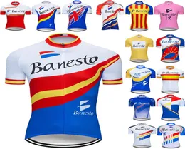 Banesto Team Pro Cycling Jersey MTB Ropa Ciclismo Erkek Kadın Yaz Bisikleti Maillot Bike Jersey Wear 2202262953822