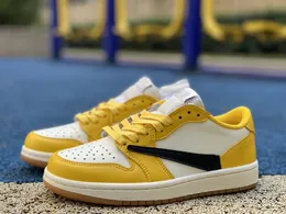 2024 New Arrived 1s Basketball Shoes TS x 1 Low Yellow Jaune Brand Name Designer Sportswear Mens Womens