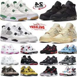 Sneakers Oreo 4 Men Shoes Women Breed Leather Basket 4s Cat Black Basketball Trainers Midnight Thunder Navy Genuine Outdoor Sports Jump Escg