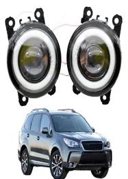 Carro led luz de nevoeiro anjo olho drl luz circulação diurna 12v para subaru forester 2013 2014 2015 2016 2017 20187312822