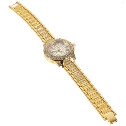 Наручные часы Декор Полные бриллиантовые часы для мужчин Металлические декоративные наручные стильный подарок Изысканный мисс