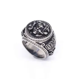 Cluster Rings High Quality Ancient Greek Mythology Ring Medusa Stainless Steel Snake Man Soldier Petrified