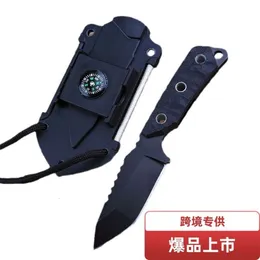 Multi Compass Portable Straight Functional Small Tactical Survival Field Outdoor Knife Tool 735273