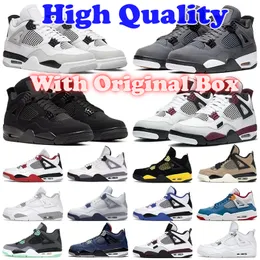 Jumpman 4 Basketball Shoes for Men Women Military Black Cat 4s frozen moments Fire Red Cement Thunder White Oreo Sail Infrared Mens Sneakers Outdoor Sports Trainers