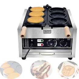 Nuovo design 3 pezzi macchina per waffle a forma rotonda macchina per waffle a forma rotonda macchina per fare snack antiaderente con monete d'oro