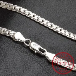 Halsband 5mm 50 cm män smycken hela nytt mode 925 Sterling Silver Big Long Wide Tendy Male Full Side Chain for Pendant1285p