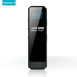 Lettori Yescool B9 16GB ultra lungo tempo denoise HD stereo compatto Metallo mini Registratore vocale digitale portatile Registratore vocale MP3 Dittafono Nero