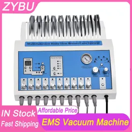 2 in 1 EMS Vacuum Massage Therapy Machine Russian Waves Muscle Stimulate Slimming Negative Pressure Enlargement Pump Lifting Breast Enhancer Massager