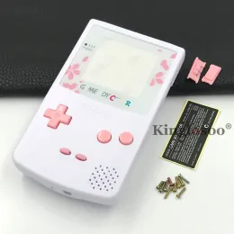 Kılıflar Cam Kiraz Çiçeği Ekran lens Nintendo Game Boy Renk GBC Oyun Konsolu Değiştirme Kabukları