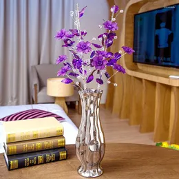 Decorative Figurines Electroplating Ceramic Rose Vases Tabletop The Adornment That Occupy Home Mini Flower Arranging Furnishing Articles