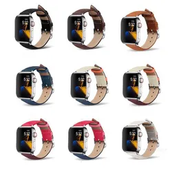 Дизайнерские роскошные дизайнерские ремешки для часов Apple Watch Ultra Band 38 40 41 42 44 45 49 мм Кожаный ремешок для часов Браслет для Iwatch 9 8 7 6 5 4 3 2 1 SE дизайнер