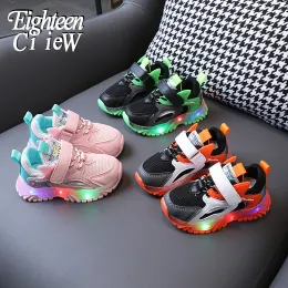 Outdoor Size 2130 Kids Shoes Baby Glowing Sneakers Breathable and Wearresistant Children Casual Shoes Children's Sneakers Boy Schoenen