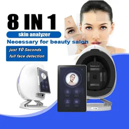 Intelligent System 36 Million Pixels HD Facial Health Analysis Composition Scanning Wrinkle Acne Irregularities 3D Display 8 Spectrum Light Skin Analyzer