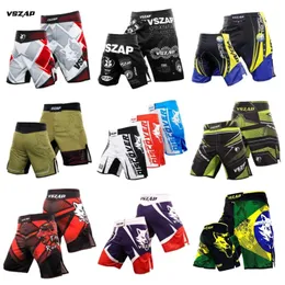 メンズショーツVSZAP MMAファイティングショーツフィットネスジムスポーツ柔術テコンドータイボクシングショーツファイティングボクシングパンツ柔術J240228