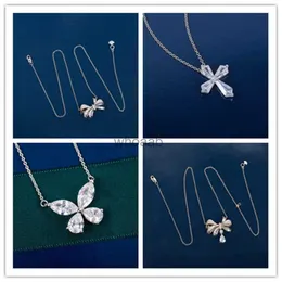 Necklaces 2024 Graff designer Jewelry earring Necklaces Women Three dimensional hollow out single and double butterflies Sterling Silver Couple 240228