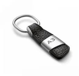 Leather Keychain Keyring Key Chain Ring Key Holder for A3 A4 A5 A6 A7 A8 TT S3 S4 S5 RS Q3 Q5 Q7 SLINE Good Quality3018564