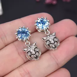 Fashion-stamps Fashion brand tiger designer earrings for lady Women Party Wedding Lovers gift engagement Luxury Jewelry for Bride 295R