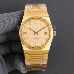 Top stilvolle automatische mechanische selbstwickelnde Uhr Männer Gold Silber Zifferblatt Sapphire Glas 37 mm Cal.2455/2 klassisches Design Armbandwatch Edelstahl Banduhr VC15
