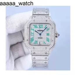 Relógio de diamantes personalizado Carters Rappers Luxo Flooed Round Princs Baguette Moissanite Bussdown Vvs Vs Si