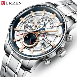 Mens Watches CURREN Top Luxury Brand Fashion Quartz Men Watch Waterproof Chronograph Business Wristwatch Relogio Masculino 240220