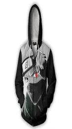 2018 3D Anime Hoodie Kakashi Hatake Cartoon Sweatshirt Erkek Kadın Uzun Kollu İnce Dış Giyim Sıradan Kazak Jacket2034240