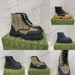 Wysokiej jakości G blokujące buty do kostki designer na płótnie Jacquard Chunky Obcing Platform Knight Bot Stylish Women Mens Winter Blondie Cowboy Bojowniki Seksowne ciepło